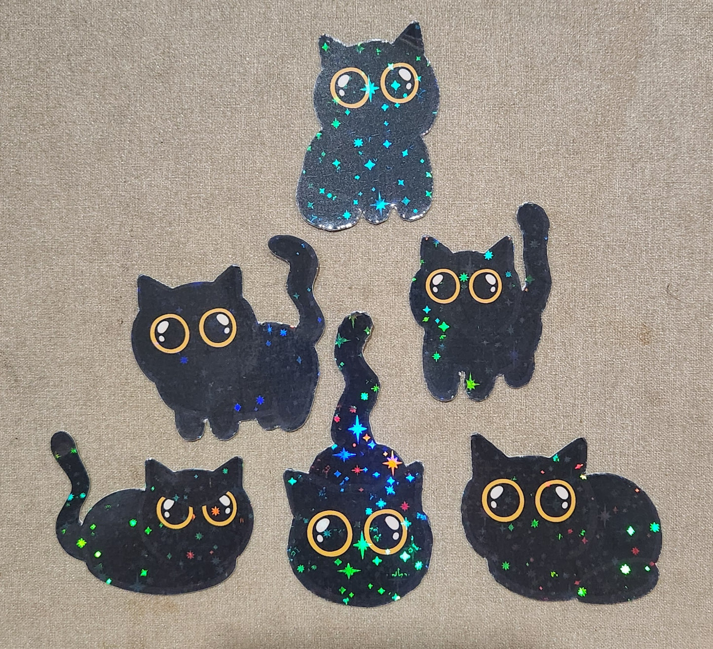 Black Kitty Sticker Pack (October 2024 Fundraiser for Constellation Cat Cafe)