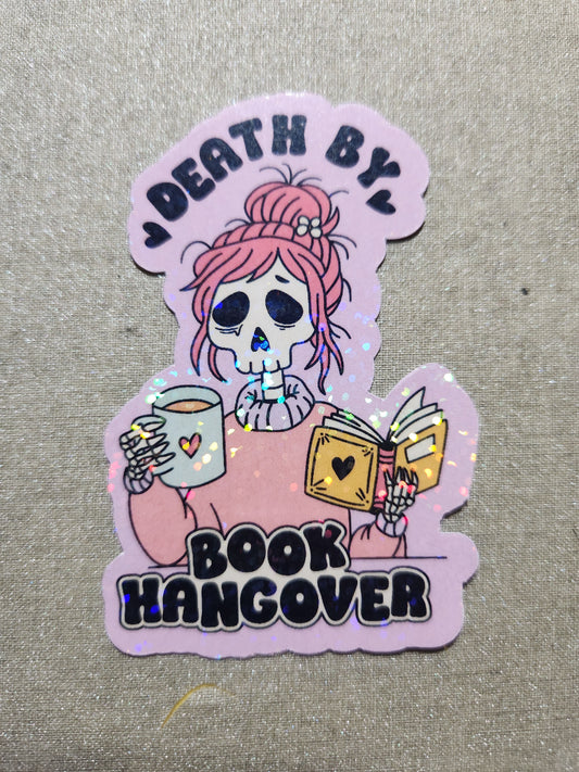 Death By Book Hangover Sticker