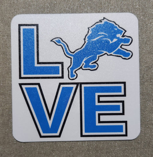 Detroit Lions Love Sticker