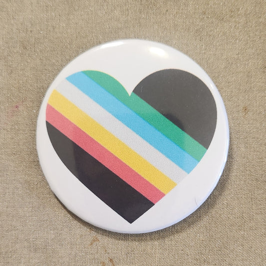 Disability Pride Heart Pinback Button