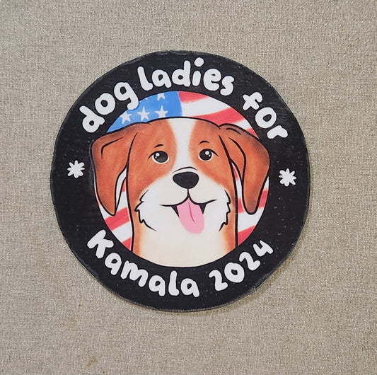 Dog Ladies For Kamala 2024 Sticker