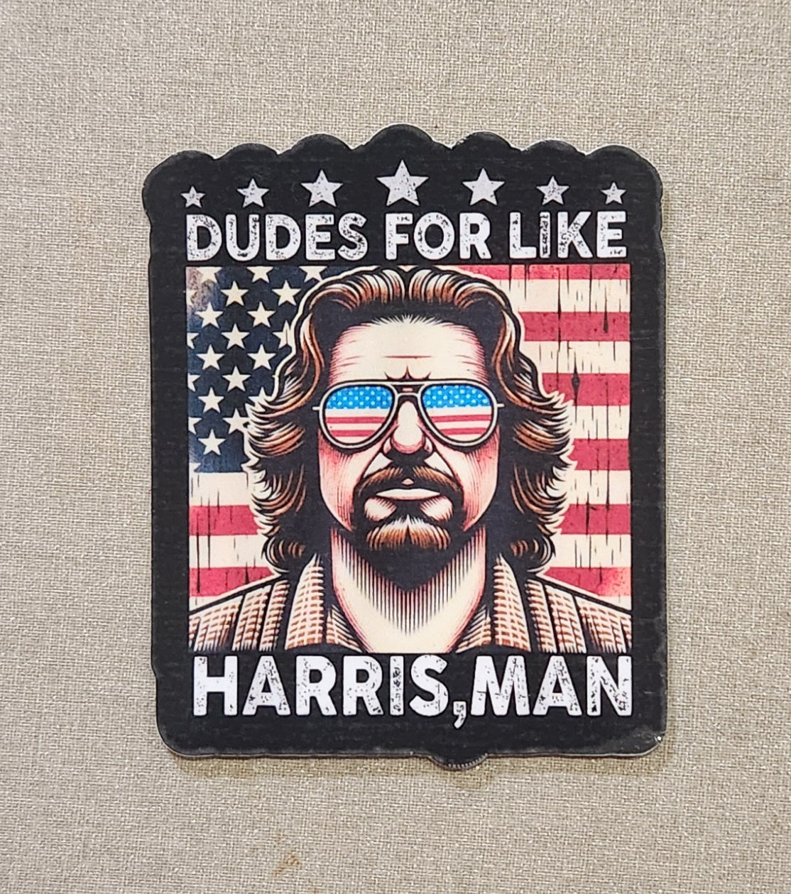 Dudes For Like, Harris, Man Sticker