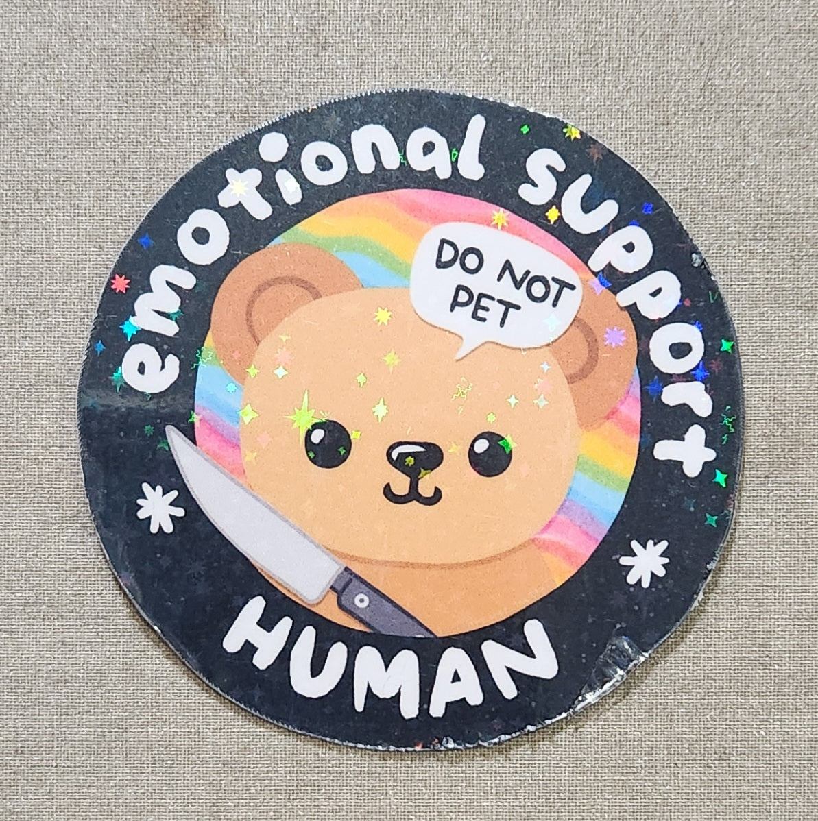Help And Support Sticker Emotional Support Human Sticker – Cussing Carrie's