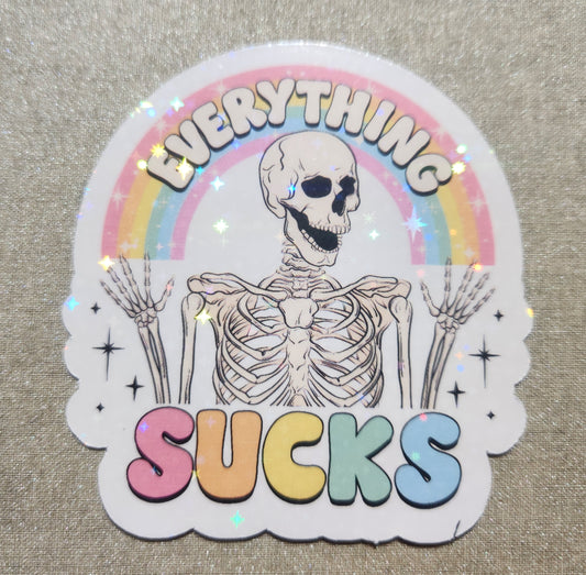 Everything Sucks Skellie Sticker