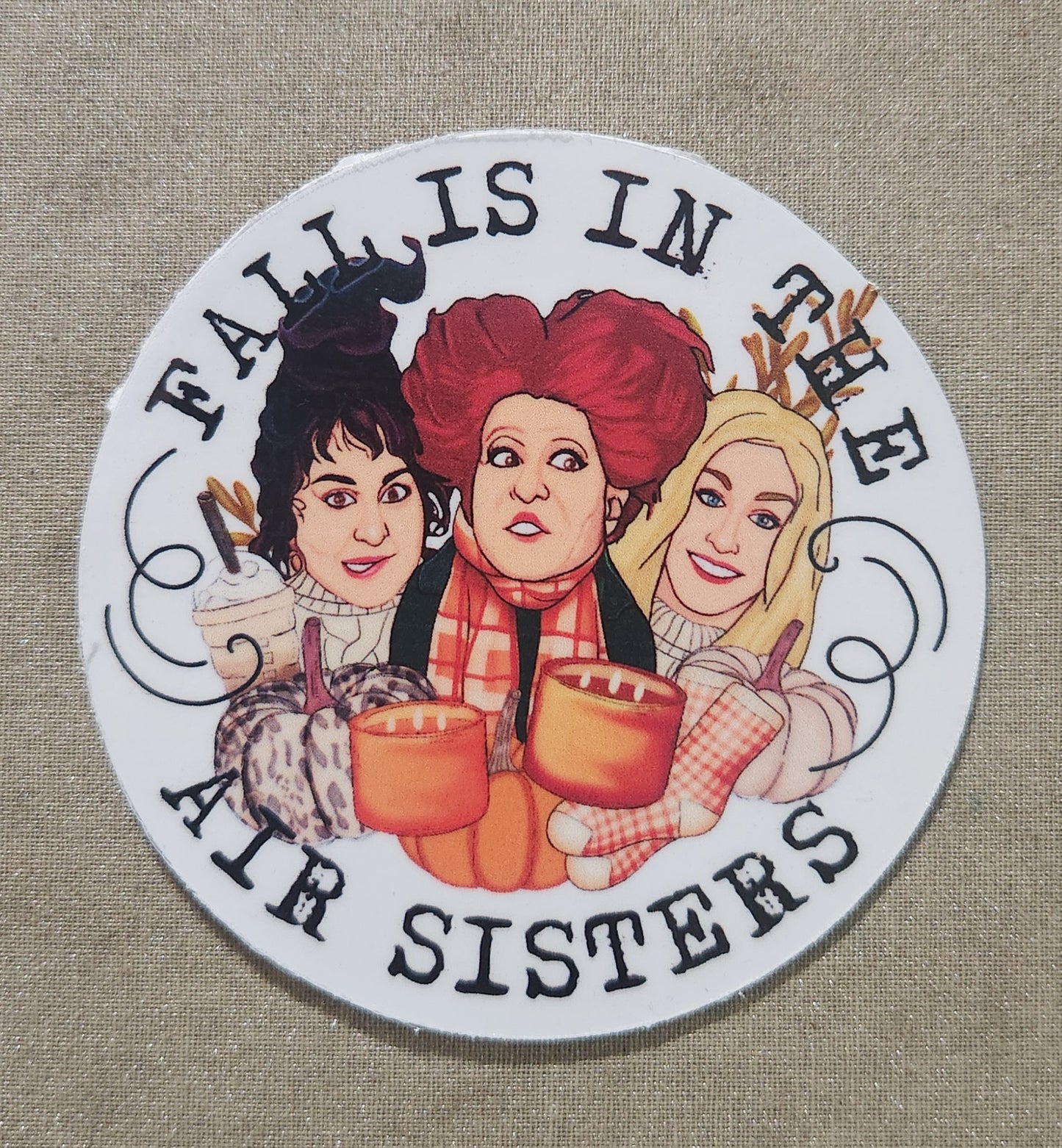 Fall Is In The Air Sisters Sticker