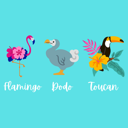 Flamingo Dodo Toucan T-Shirt