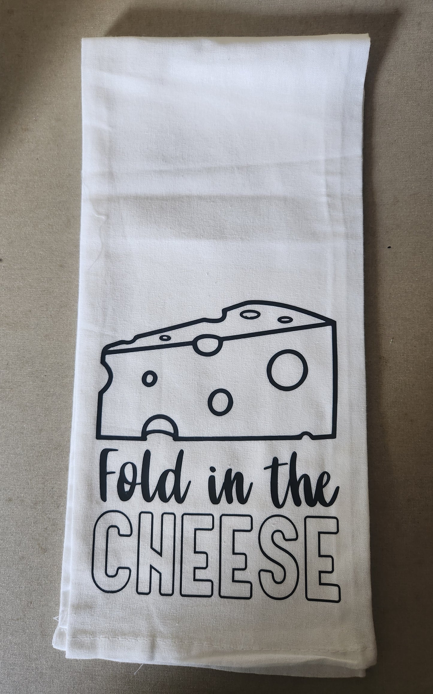 Fold In The Cheese Tea Towel