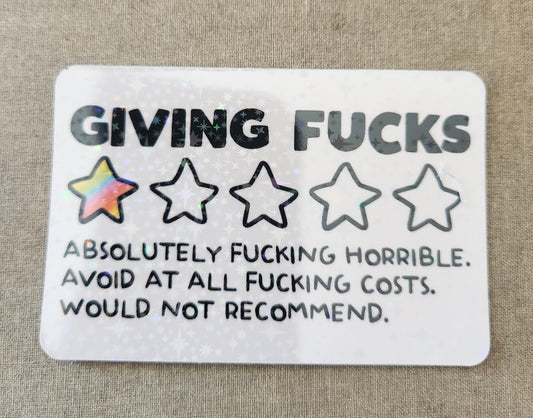 Giving Fucks Sticker