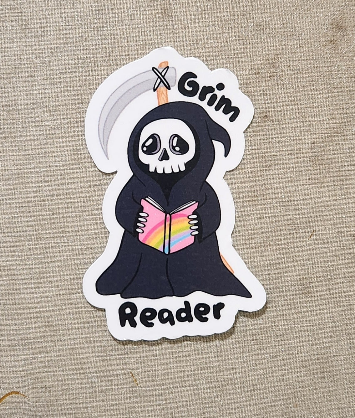 Grim Reader Sticker