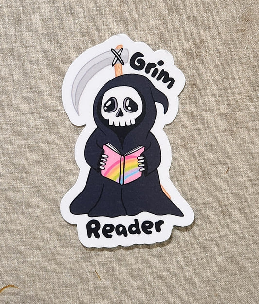 Grim Reader Sticker