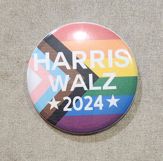 Harris Walz 2024 Progressive Pride Flag Magnet