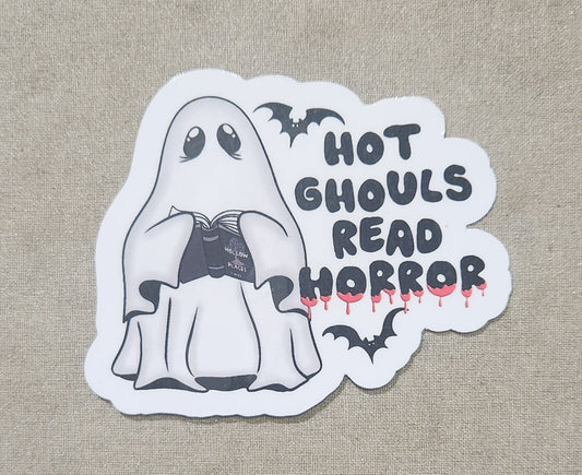 Hot Ghouls Read Horror Sticker