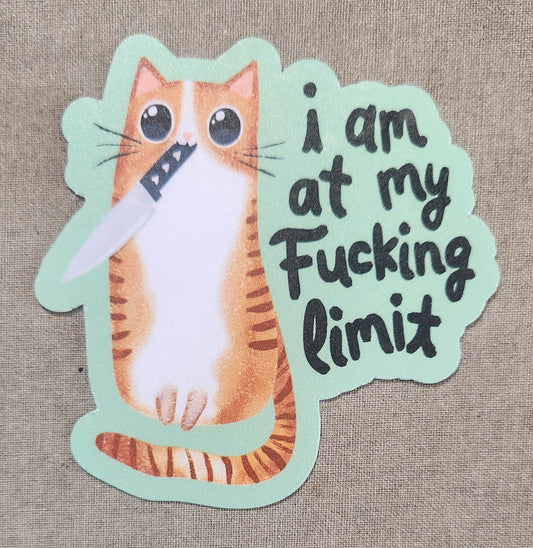 I Am At My Fucking Limit Sticker