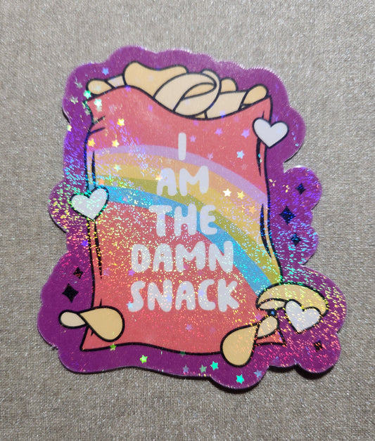 I Am The Damn Snack Sticker