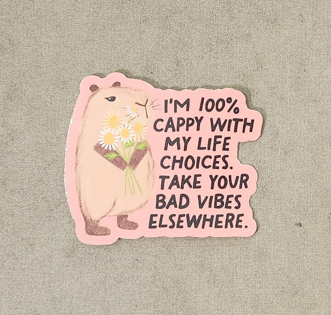 I'm 100% Cappy With My Life Choices Sticker
