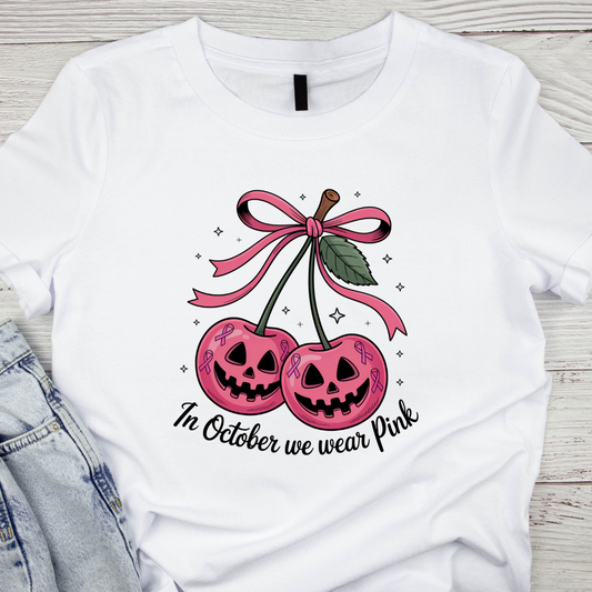 Coquette In October We Wear Pink T-Shirt