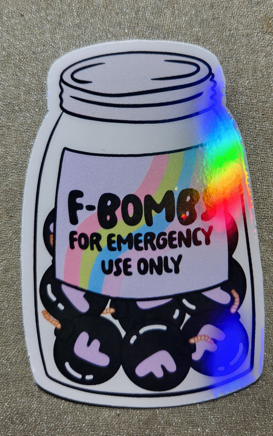 Jar of F-Bombs Sticker