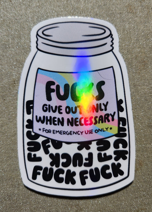 Jar of Fucks Sticker