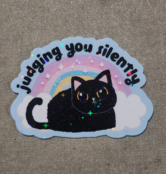 Judging You Silently Sticker