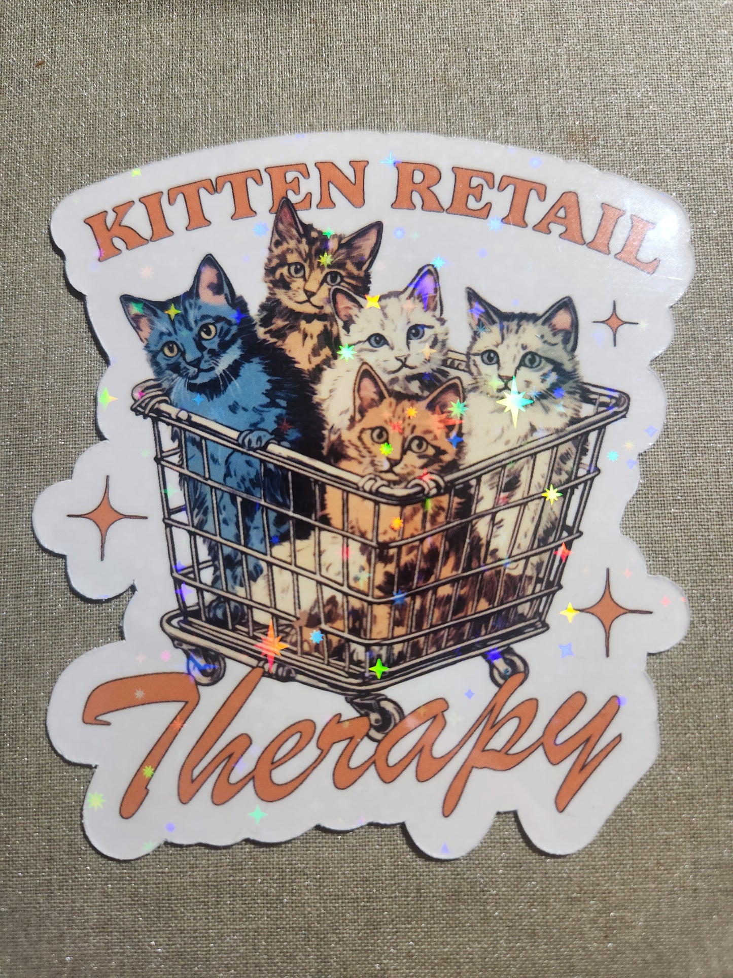 Kitten Retail Therapy Sticker