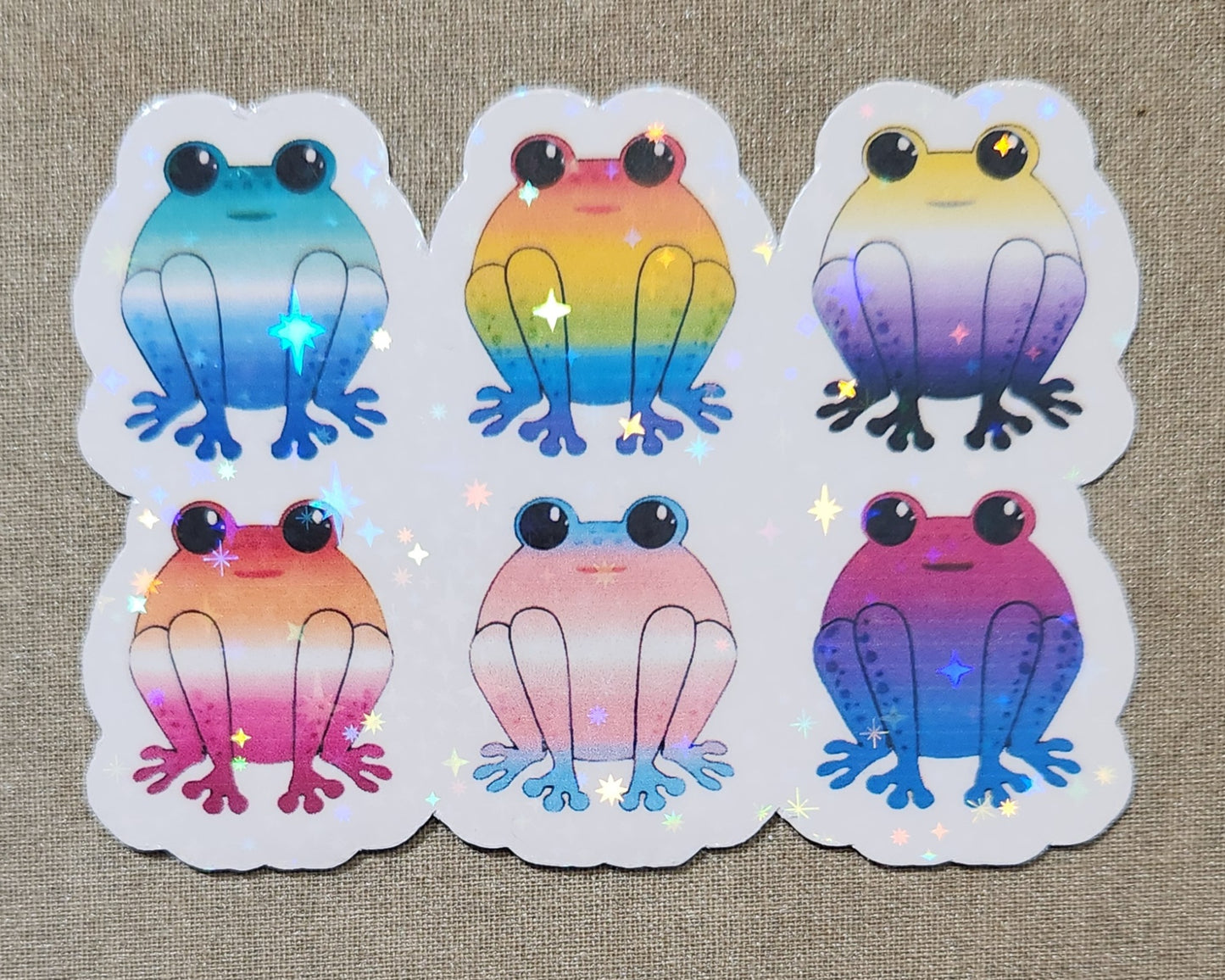 LGBTQIA2S Frogs Sticker