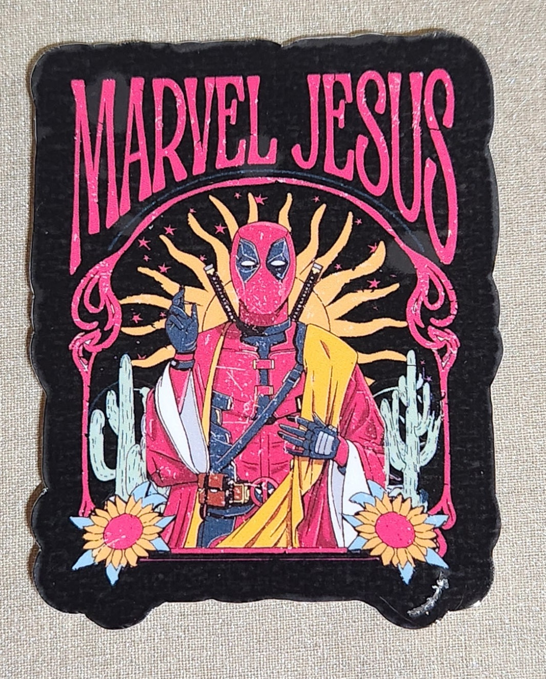 Deadpool Marvel Jesus Sticker