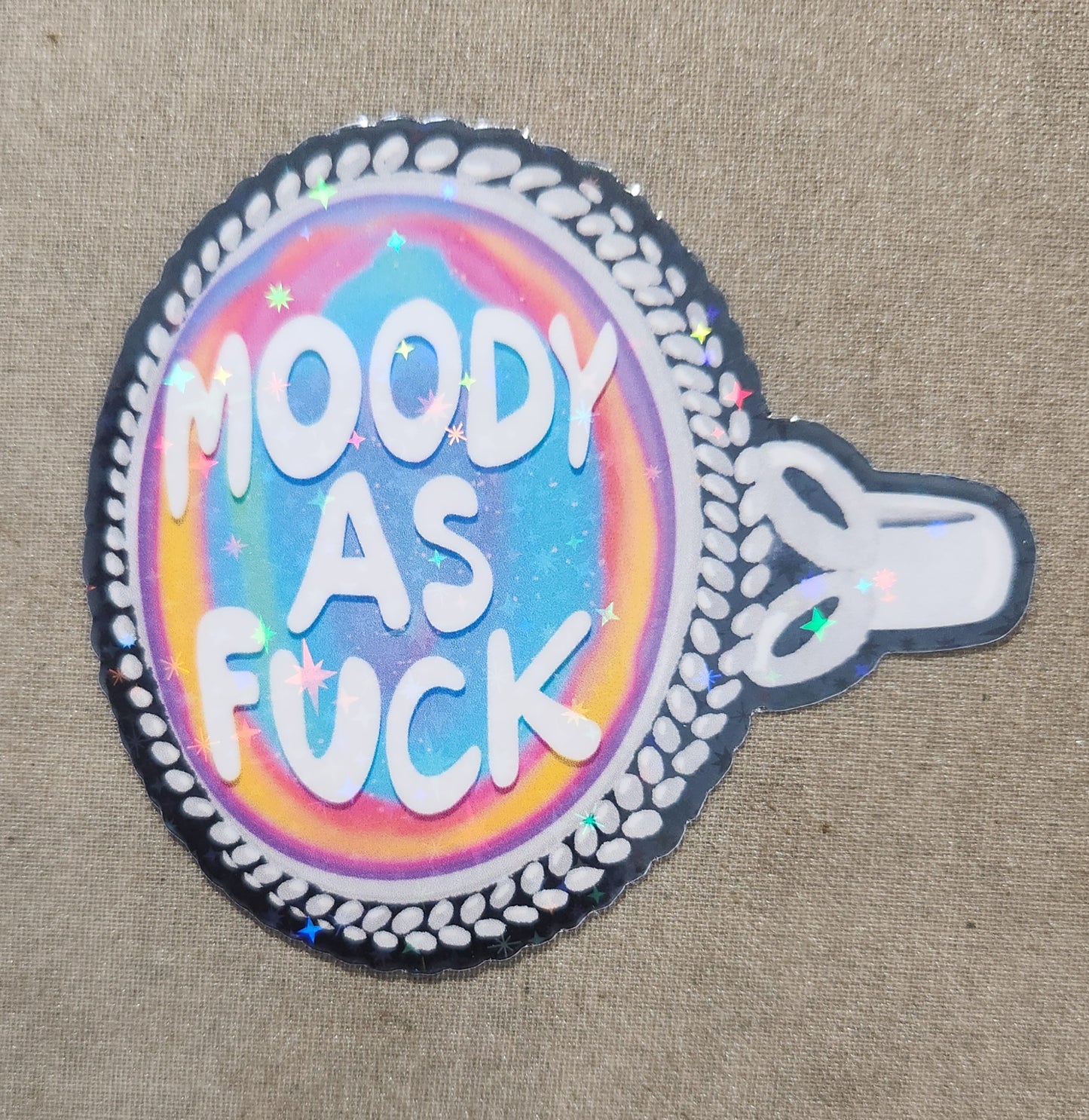 Moody As Fuck Mood Ring Sticker