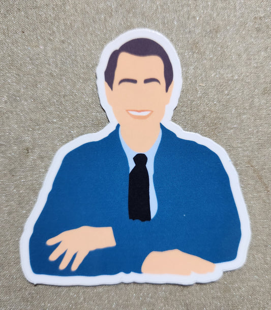 Mr. Rogers Blue Cardigan Sticker