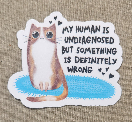 My Human is Undiagnosed But Something Is Definitely Wrong Sticker