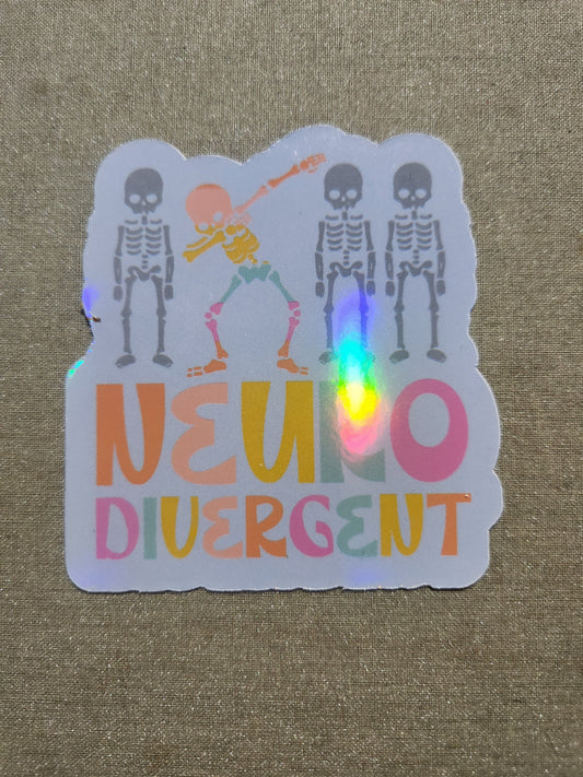 Neurodivergent Skellies Sticker