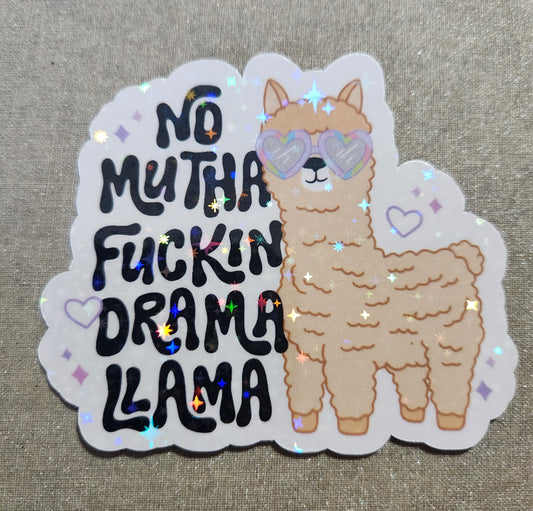 No Mutha Fuckin Drama Llama Sticker