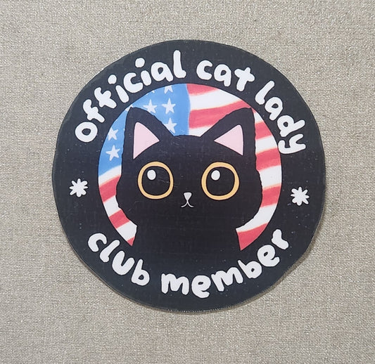 Official Cat Lady Club Member Sticker