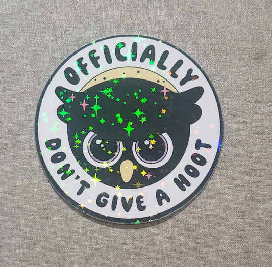 Officially Don't Give a Hoot Sticker