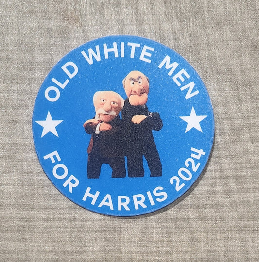 Old White Men For Harris 2024 Sticker