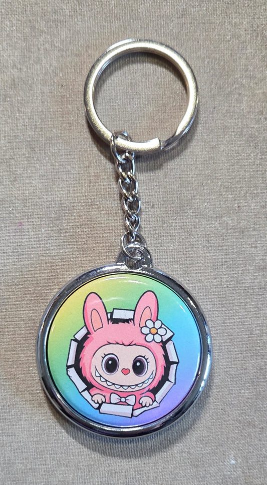 Pink Labubu Keychain