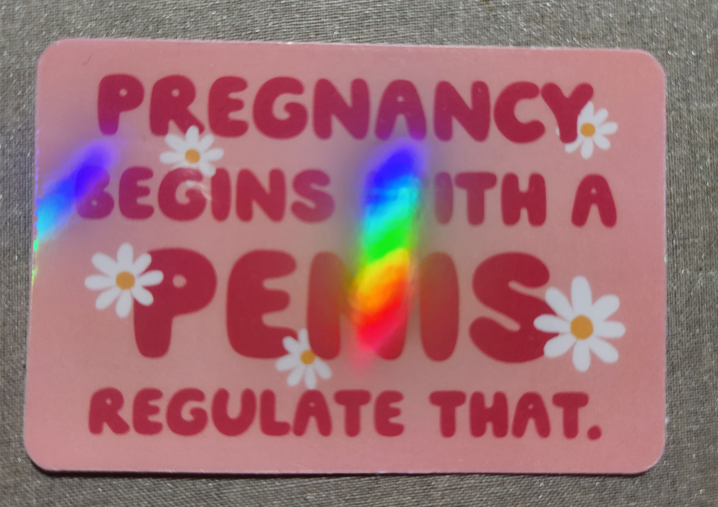 Pregnancy Begins With A Penis Regulate That Sticker