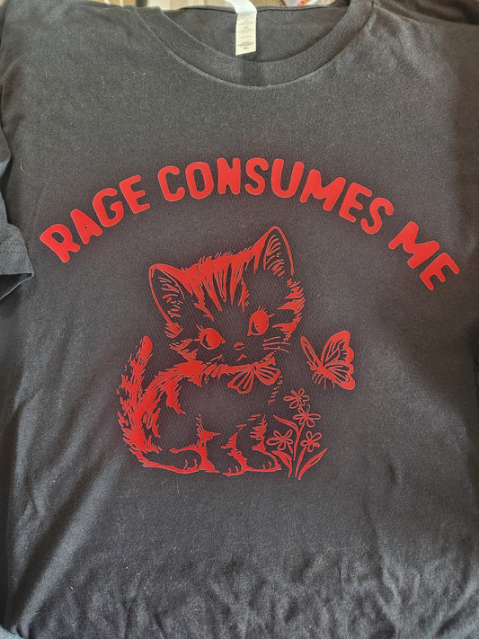 Black and Red Rage Consumes Me T-Shirt