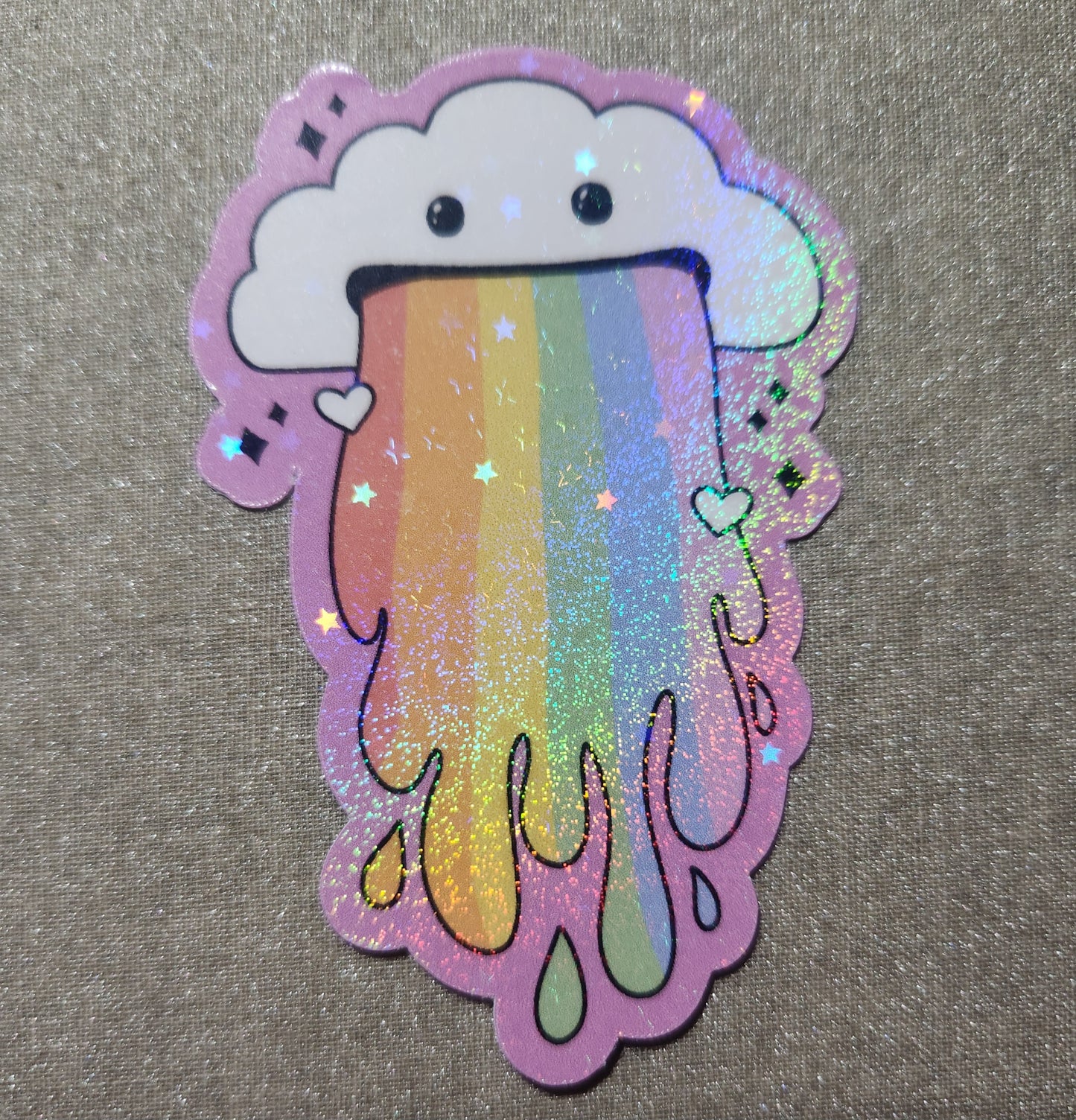 Rainbow Vomit Sticker