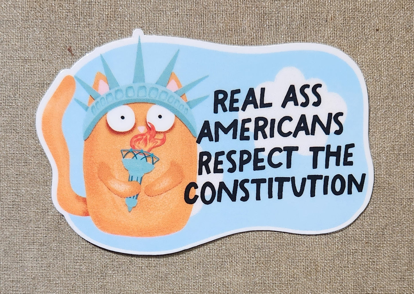 Real Ass Americans Respect the Constitution Sticker
