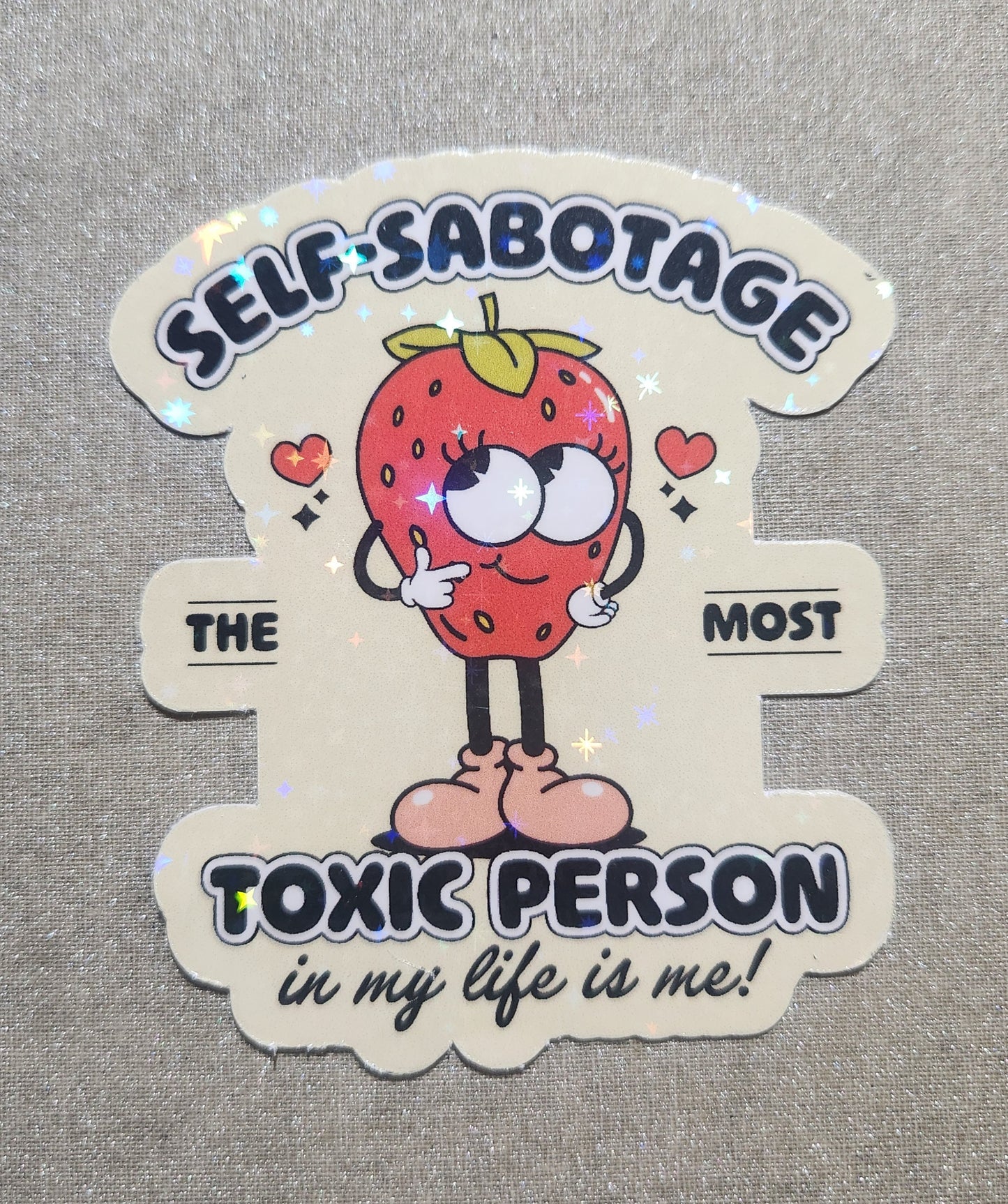 Self-Sabotage Strawberry Sticker