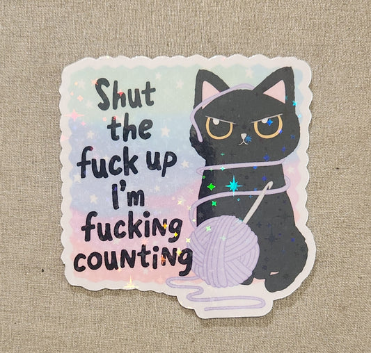 Shut the Fuck Up I'm Fucking Counting Sticker