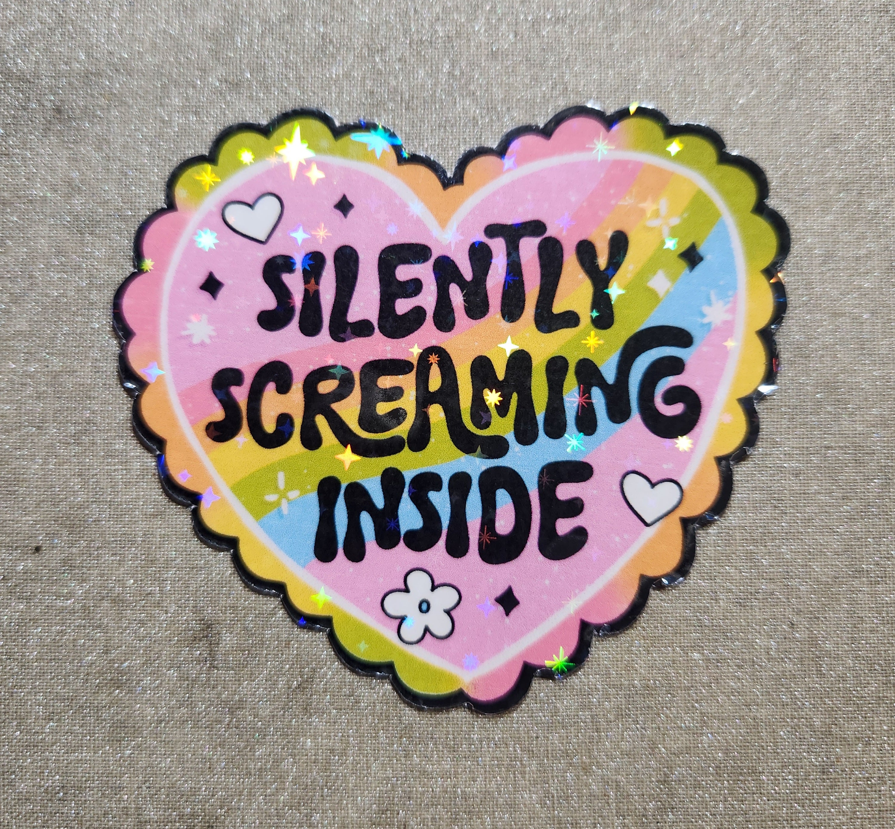 Silently Screaming Inside Sticker – Cussing Carrie's