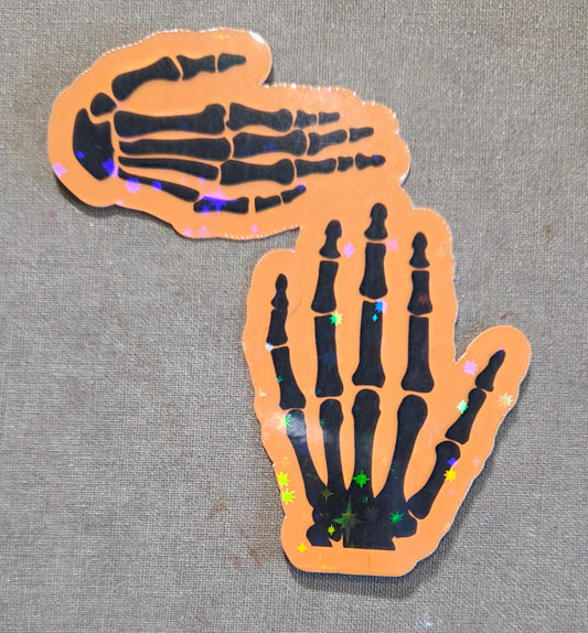 Skellie Hand Michigan Sticker