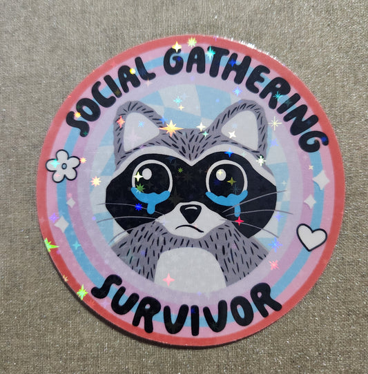 Social Gathering Survivor Sticker