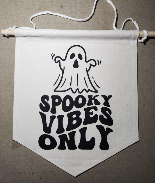 Spooky Vibes Only Banner - Natural