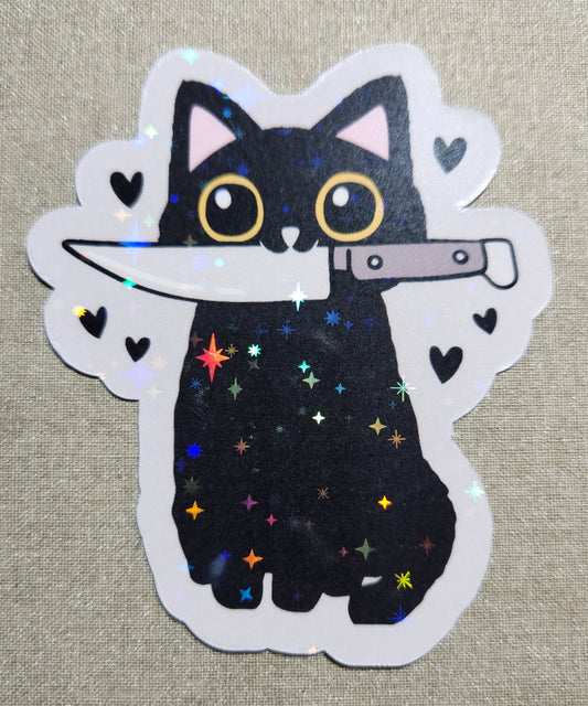 Stabby Cat Sticker