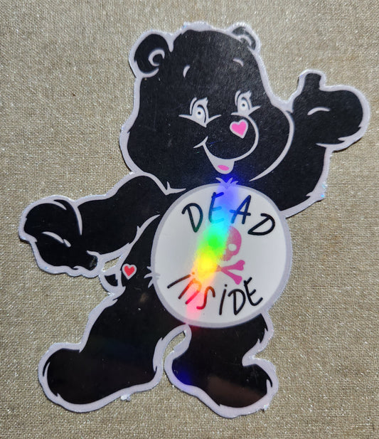 Swear Bear Sticker - Dead Inside