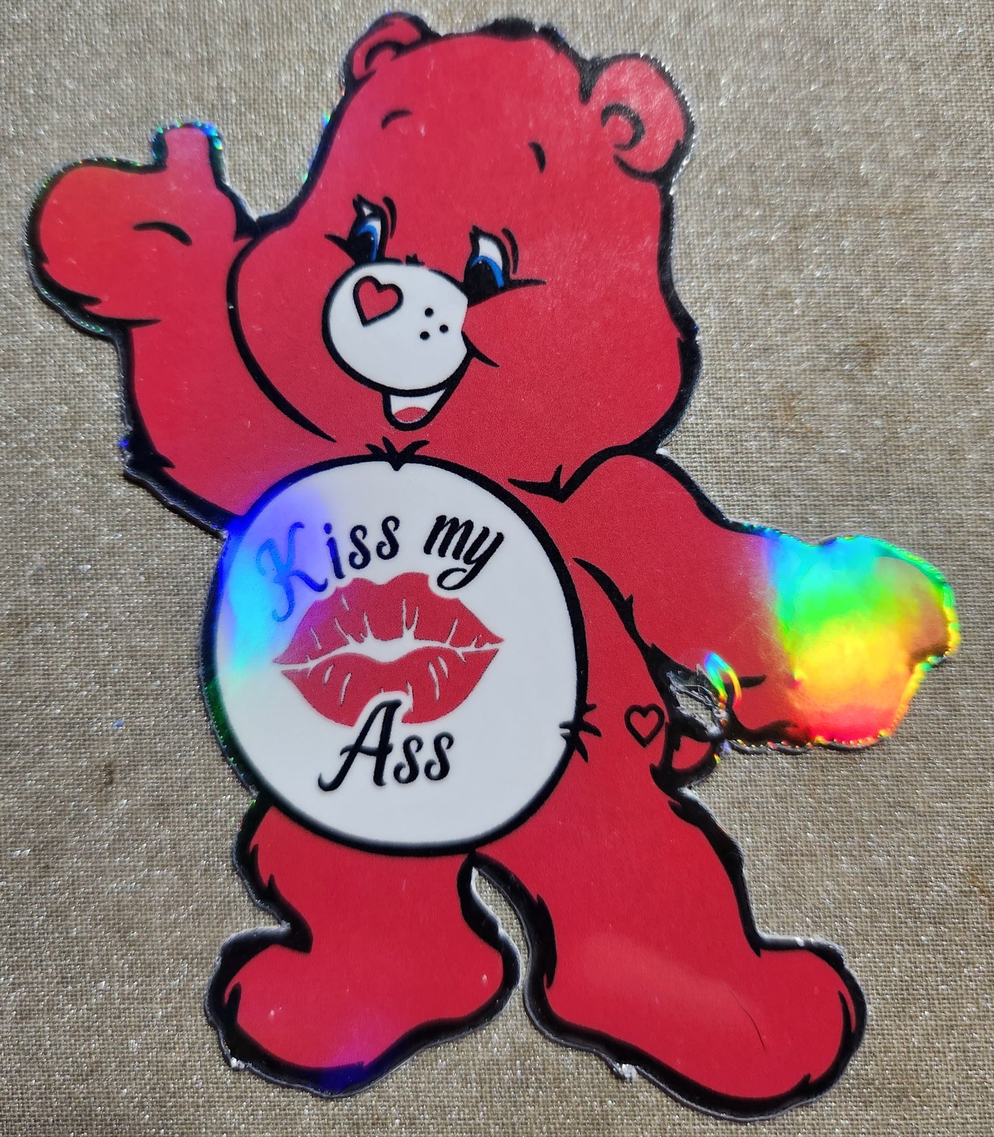 Swear Bear Sticker - Kiss My Ass