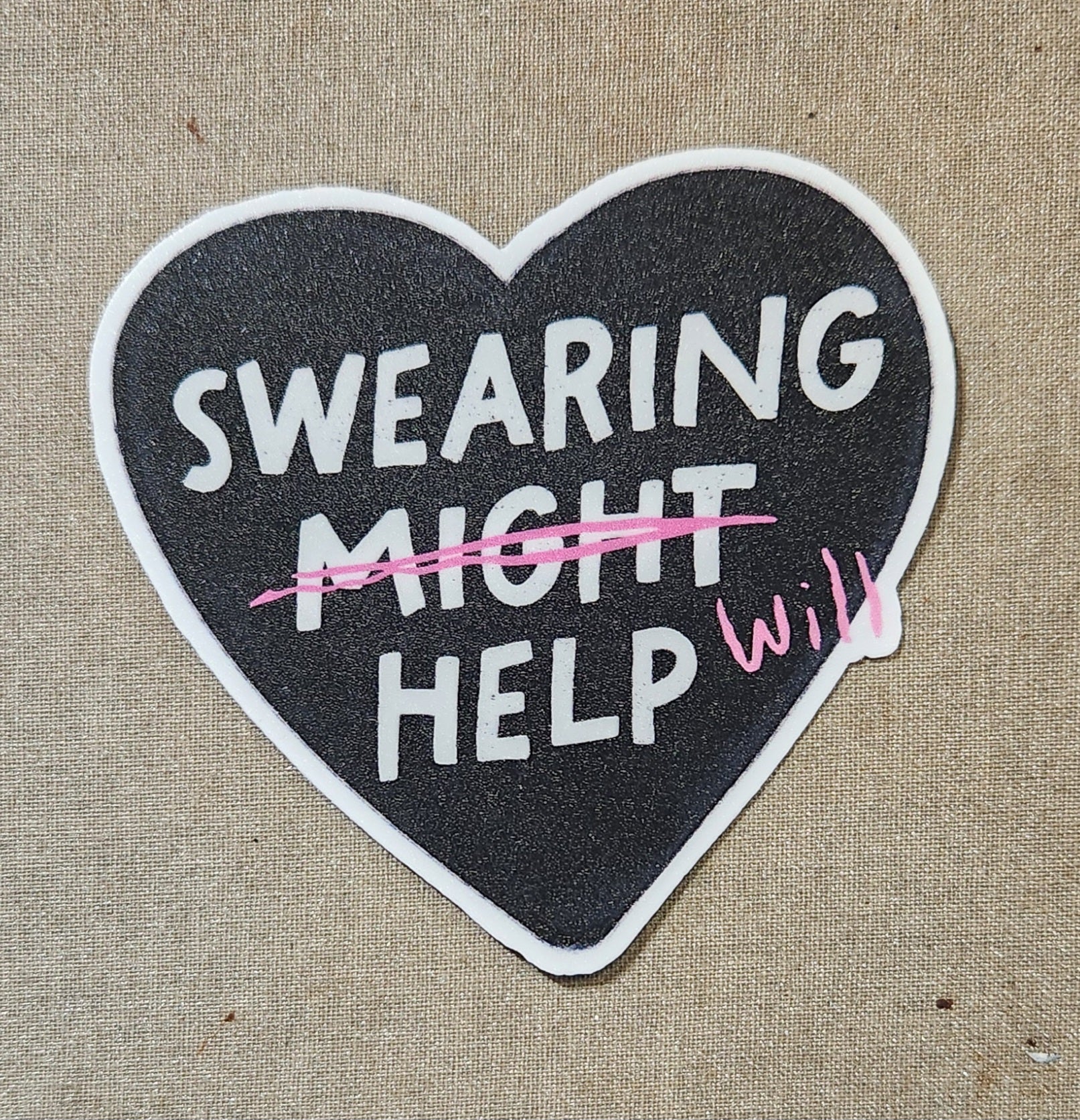 Sticker For Help Swearing Will Help Sticker – Cussing Carrie's