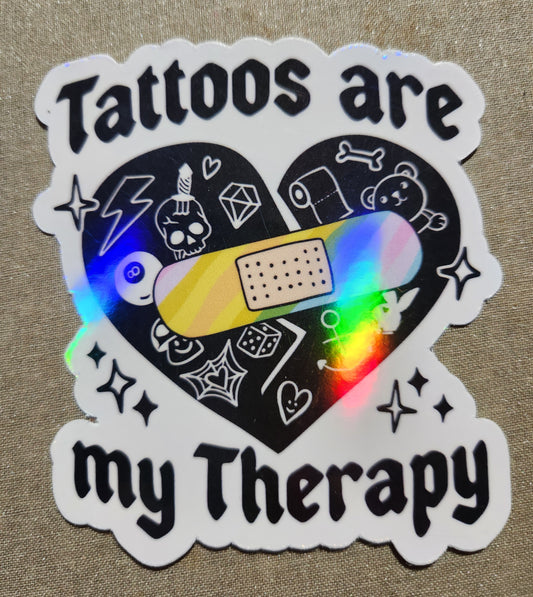 Tattoos Are My Therapy Sticker